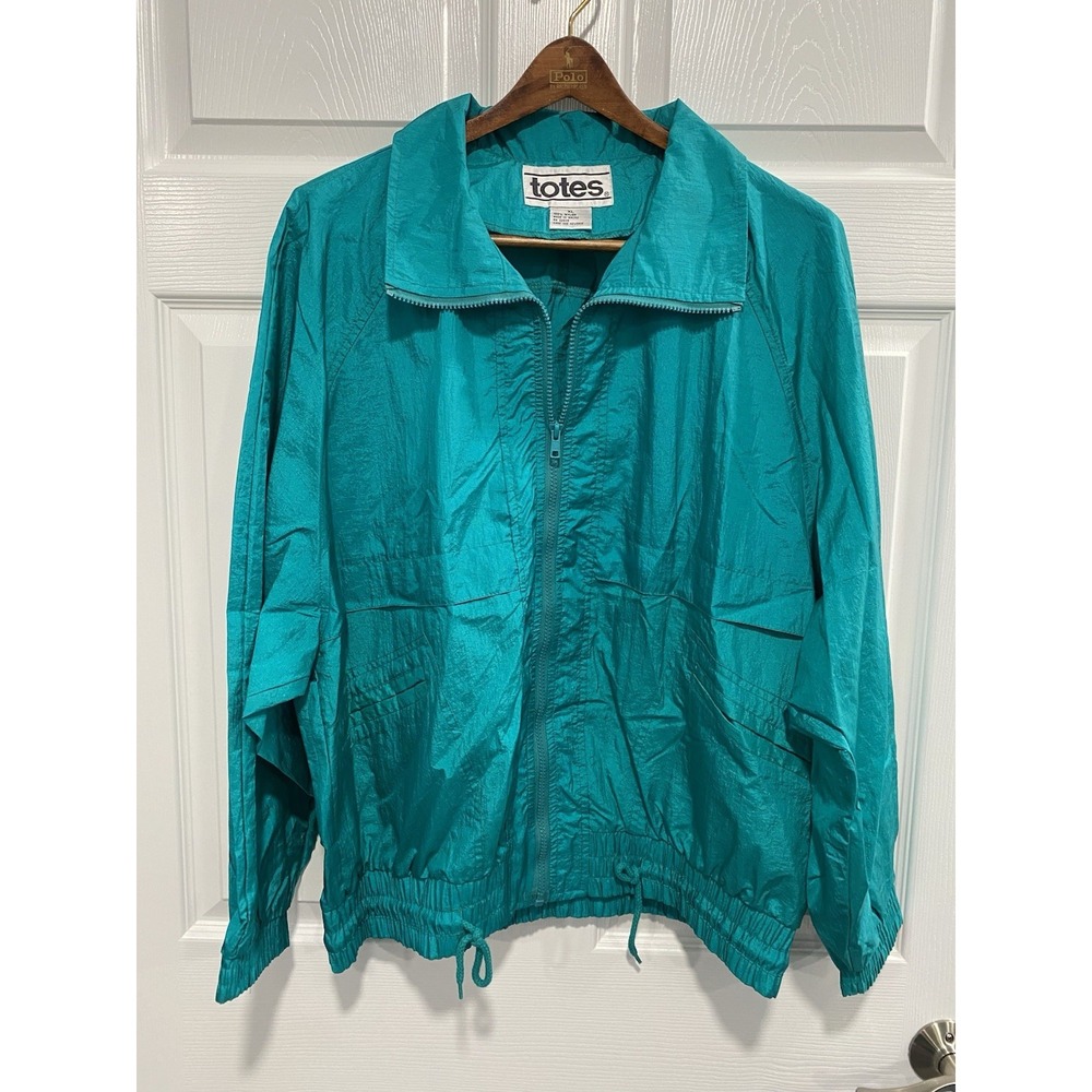 Vintage Totes‎ Windbreaker Jacket XL Teal 80's 90's NWT